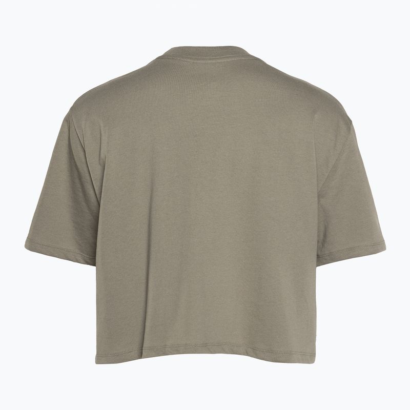 női edzőpóló Under Armour Campus Boxy Crop taupe dusk/black 5