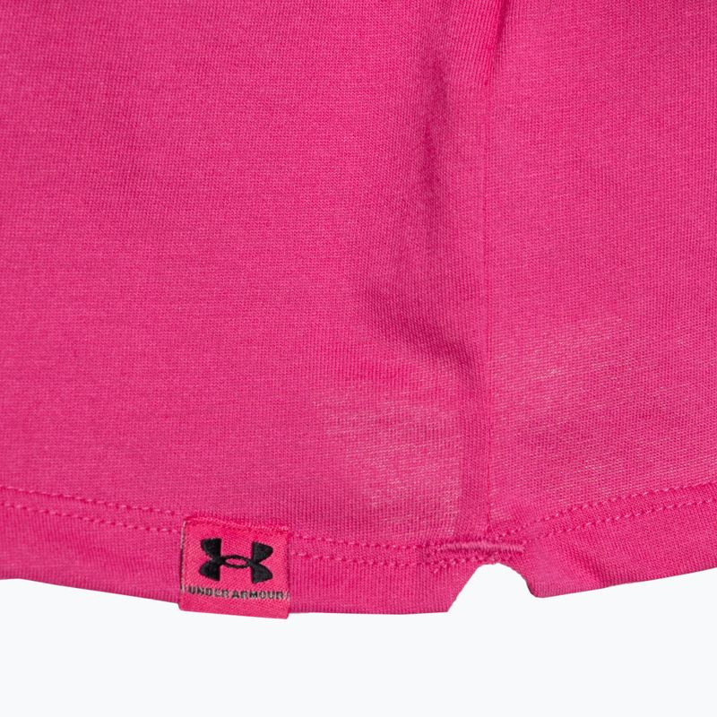 női edzőpóló Under Armour Campus Boxy Crop astro pink/black 3