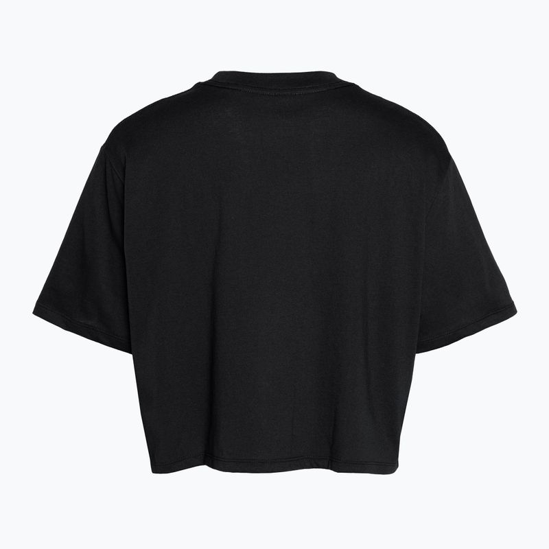 női edzőpóló Under Armour Campus Boxy Crop black/white 4