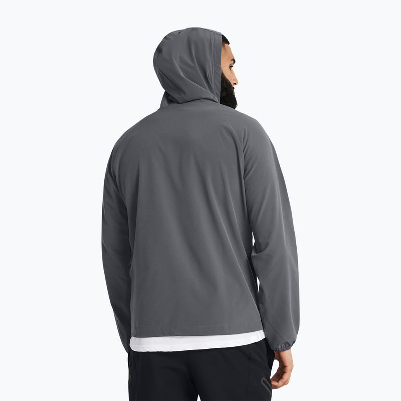 férfi kabát Under Armour Stretch Woven Windbreaker pitch gray/black 2