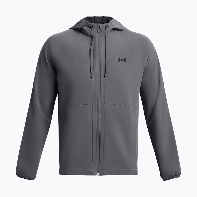 férfi kabát Under Armour Stretch Woven Windbreaker pitch gray/black 4
