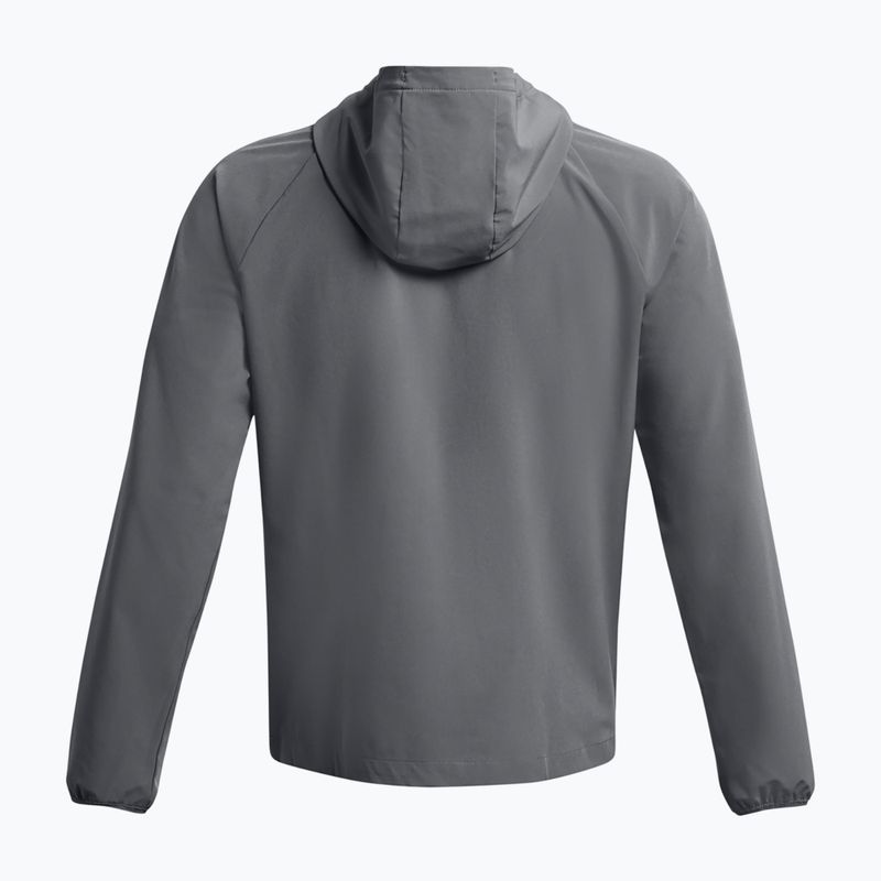 férfi kabát Under Armour Stretch Woven Windbreaker pitch gray/black 5