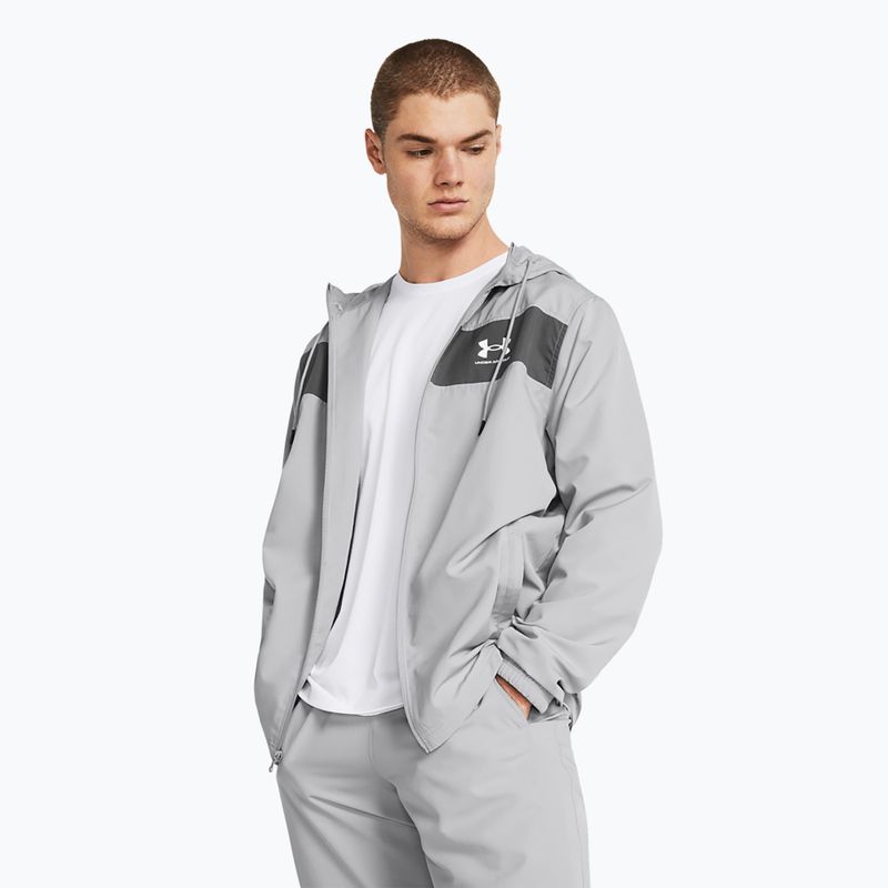 Férfi Under Armour Sportstyle Windbreaker dzseki mod szürke/castlerock/fehér