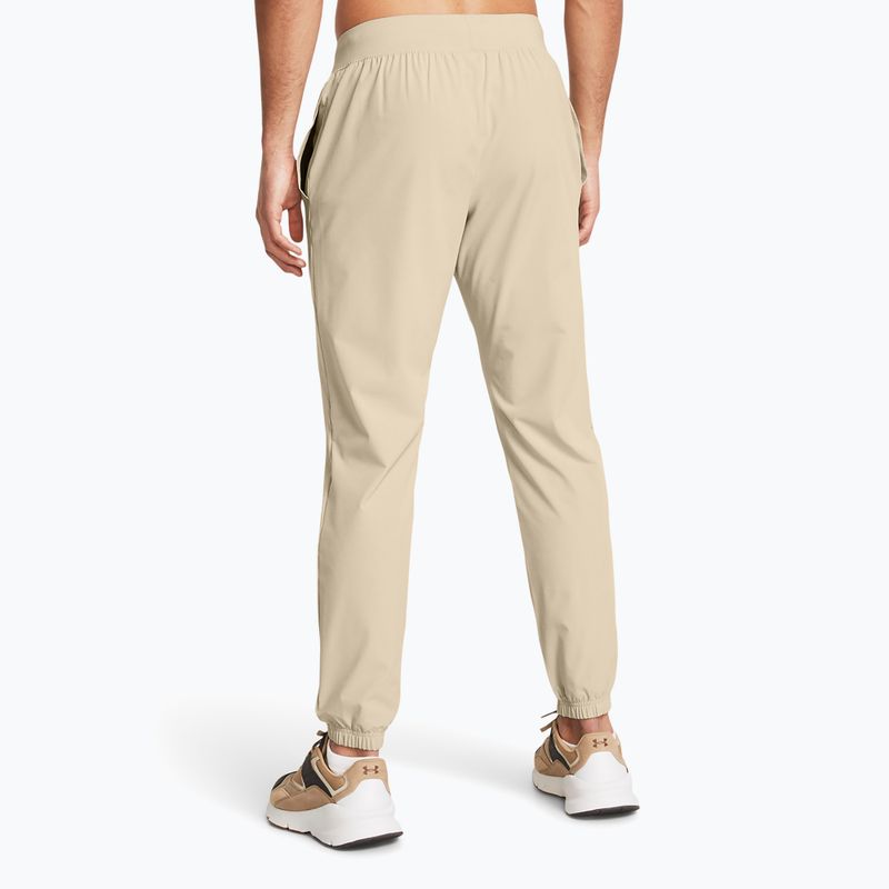 férfi nadrág Under Armour Stretch Woven Joggers khaki base/black 3