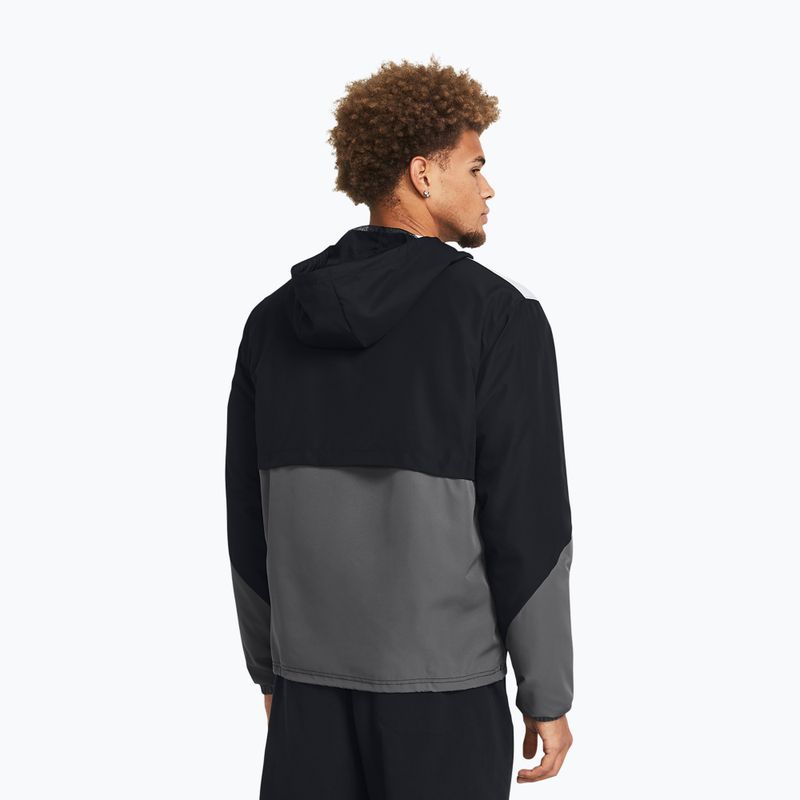 Férfi sportdzseki Under Armour Legacy Windbreaker black/castlerock/castlerock 2