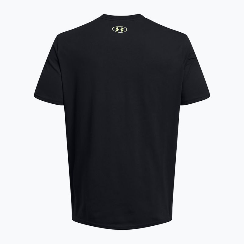 Férfi póló Under Armour Boxed Sportstyle black/high vis yellow 4