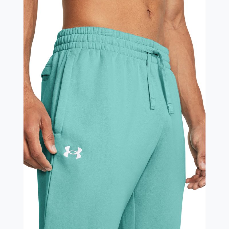 férfi nadrág Under Armour Rival Fleece Joggers radial turquoise/white 4