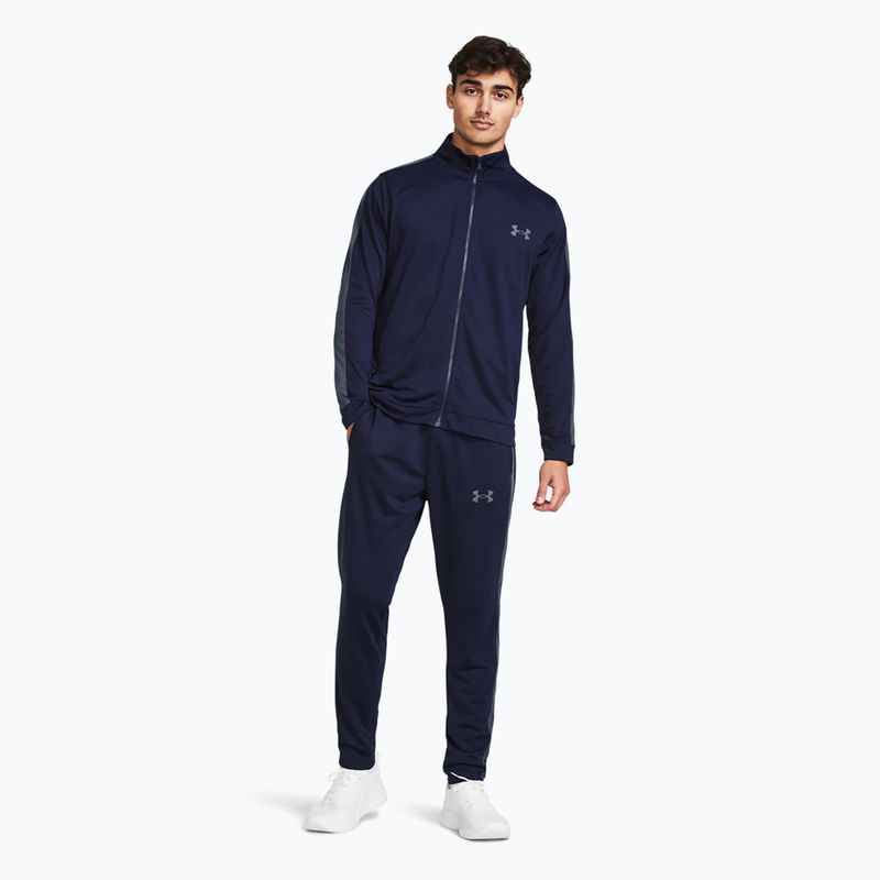 Under Armour UA Knit Track Suit férfi edzőruha midnight navy/downpour grey/downpour gray/downpour gray