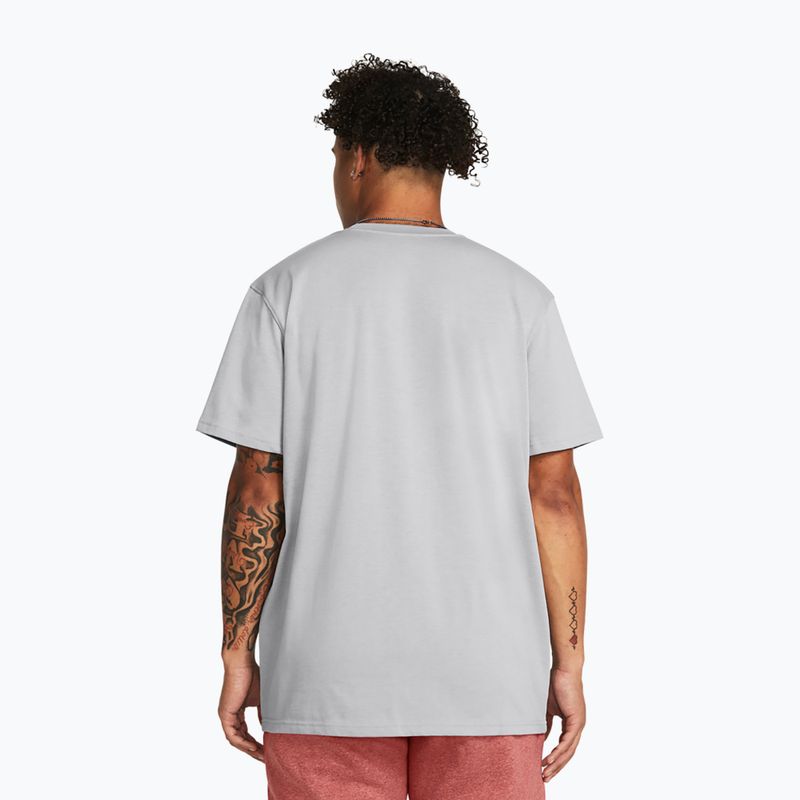 Férfi póló Under Armour HW Armour Label mod gray medium heather/black 2
