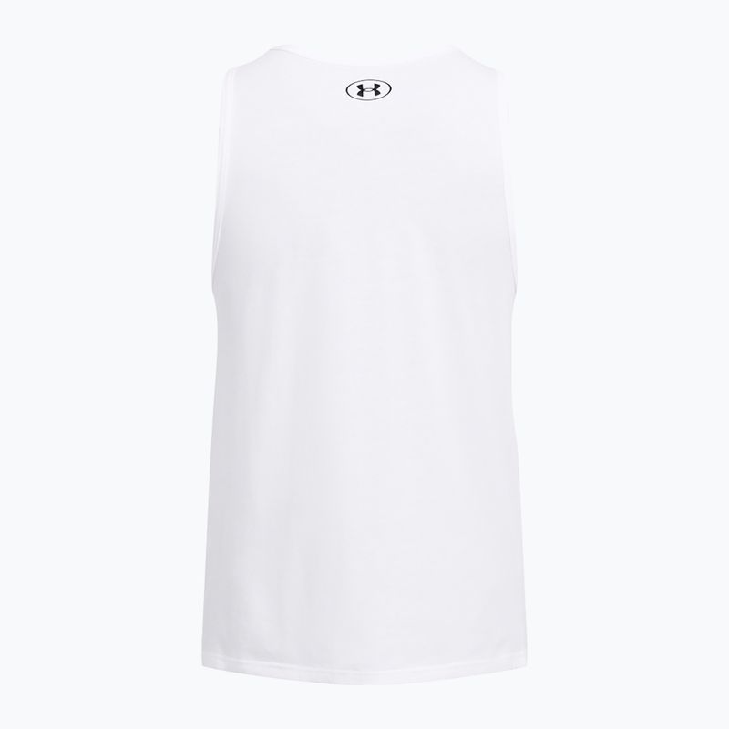 Under Armour Sportstyle Logo fehér/fekete férfi tank top 4