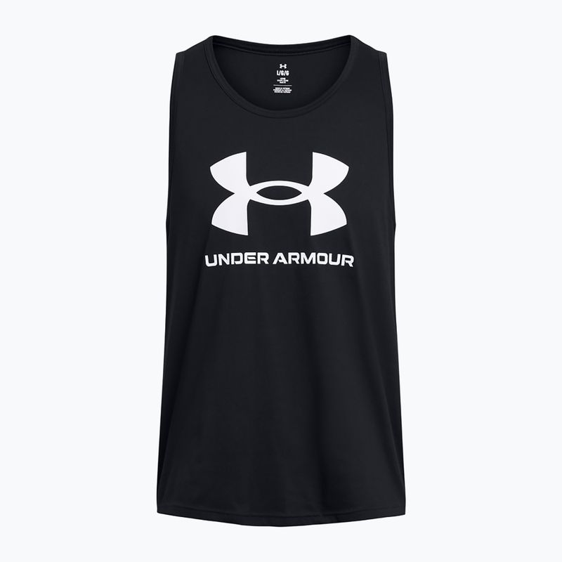 Under Armour Sportstyle Logo fekete/fehér férfi tank top 3