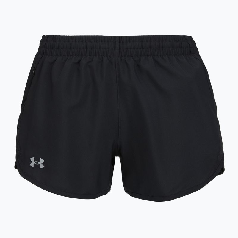 Under Armour Fly By 3" női futónadrág fekete/fekete/fényvisszaverő