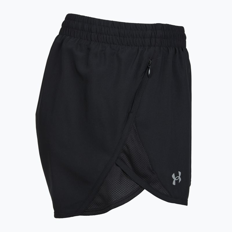 Under Armour Fly By 3" női futónadrág fekete/fekete/fényvisszaverő 3