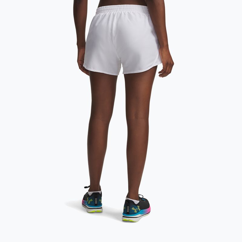 Női futóshort Under Armour Fly By 3" white/white/black 3
