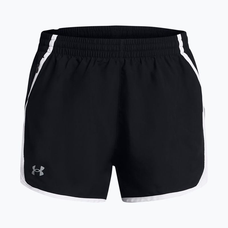 Under Armour Fly By 3" női futónadrág fekete / fehér / fényvisszaverő 5