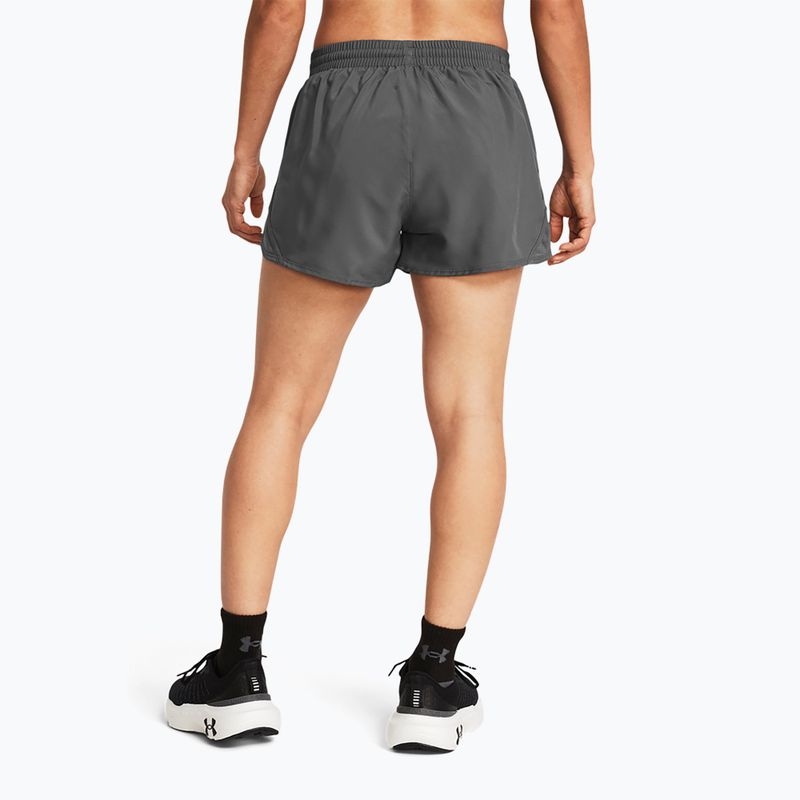 Női futó rövidnadrág Under Armour Fly By 3" castlerock/castlerock/reflective 3