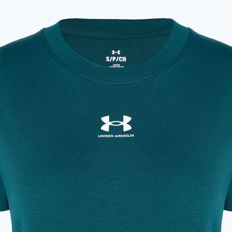 női edzőpóló Under Armour Off Campus Core hydro teal/white 5