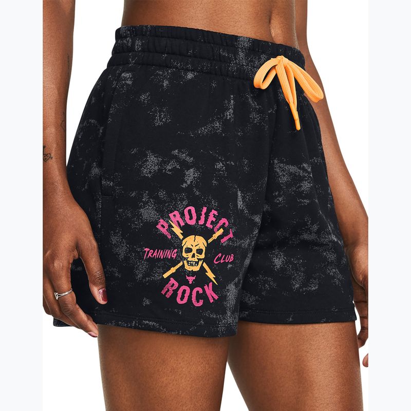 női edzőnadrág  Under Armour Project Rock Underground Terry black/nova orange/white 4