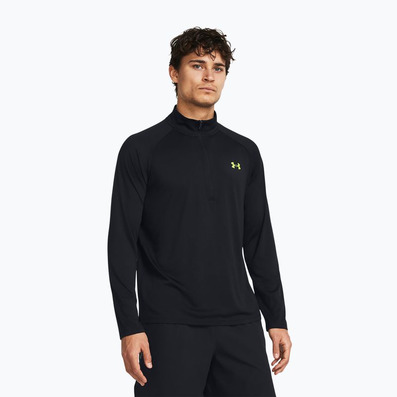 Férfi melegítőfelső Under Armour Tech 2.0 1/2 Zip black/high vis yellow