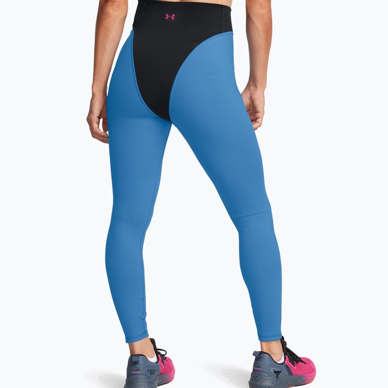 Női edző leggings  Under Armour Project Rock LG Grind Ankle Leg black/viral blue/astro pink 3