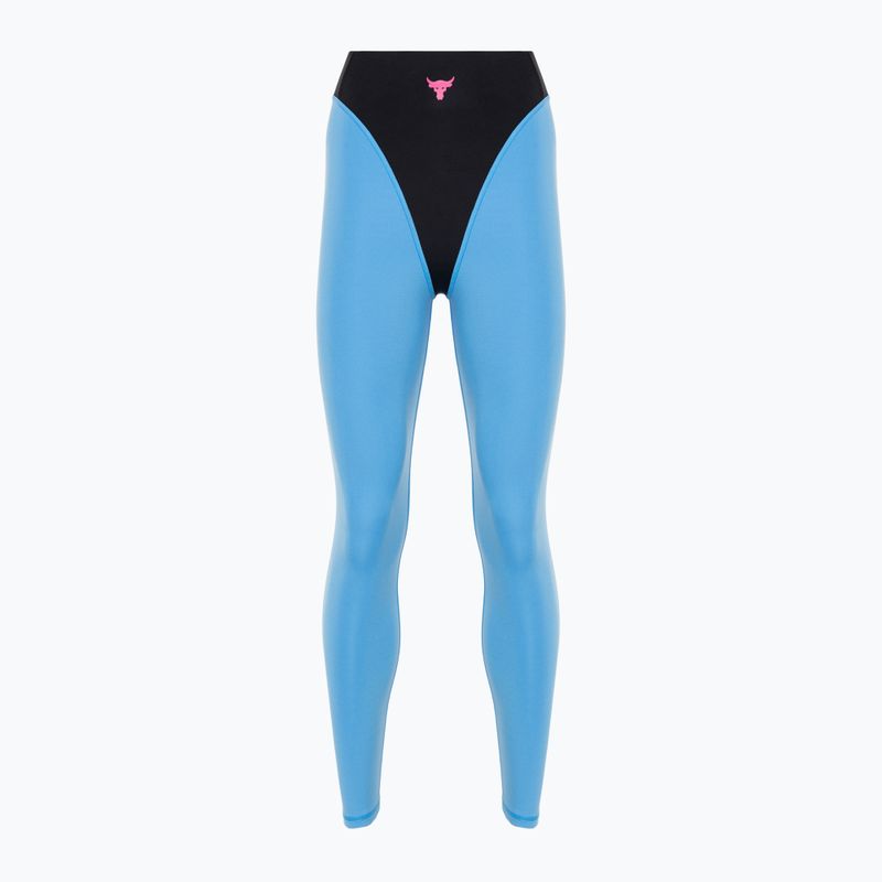 Női edző leggings  Under Armour Project Rock LG Grind Ankle Leg black/viral blue/astro pink 4