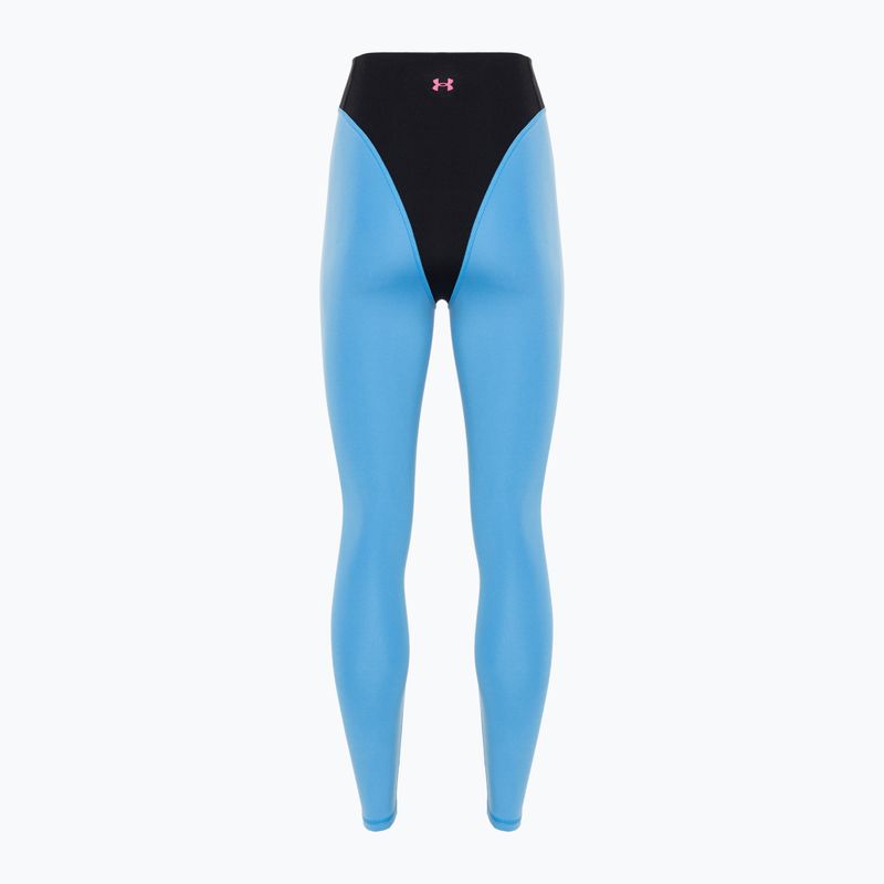 Női edző leggings  Under Armour Project Rock LG Grind Ankle Leg black/viral blue/astro pink 5