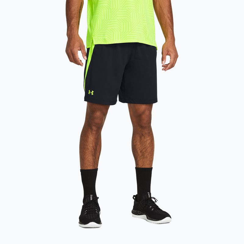 férfi edzőnadrág Under Armour Tech Vent black/high-vis yellow/high-vis yellow