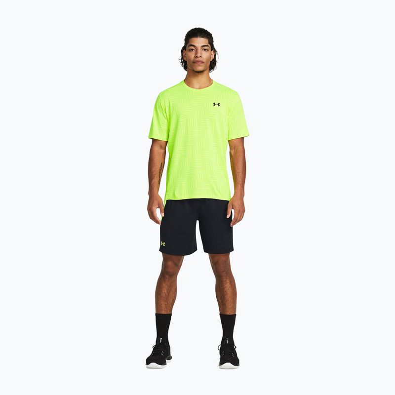 férfi edzőnadrág Under Armour Tech Vent black/high-vis yellow/high-vis yellow 2