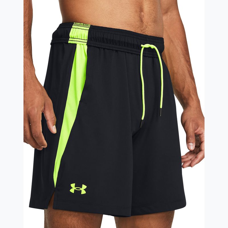 férfi edzőnadrág Under Armour Tech Vent black/high-vis yellow/high-vis yellow 4