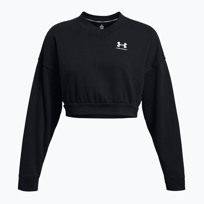 Under Armour női edzőpulóver Rival Terry Os Crop Crew fekete/fehér 3