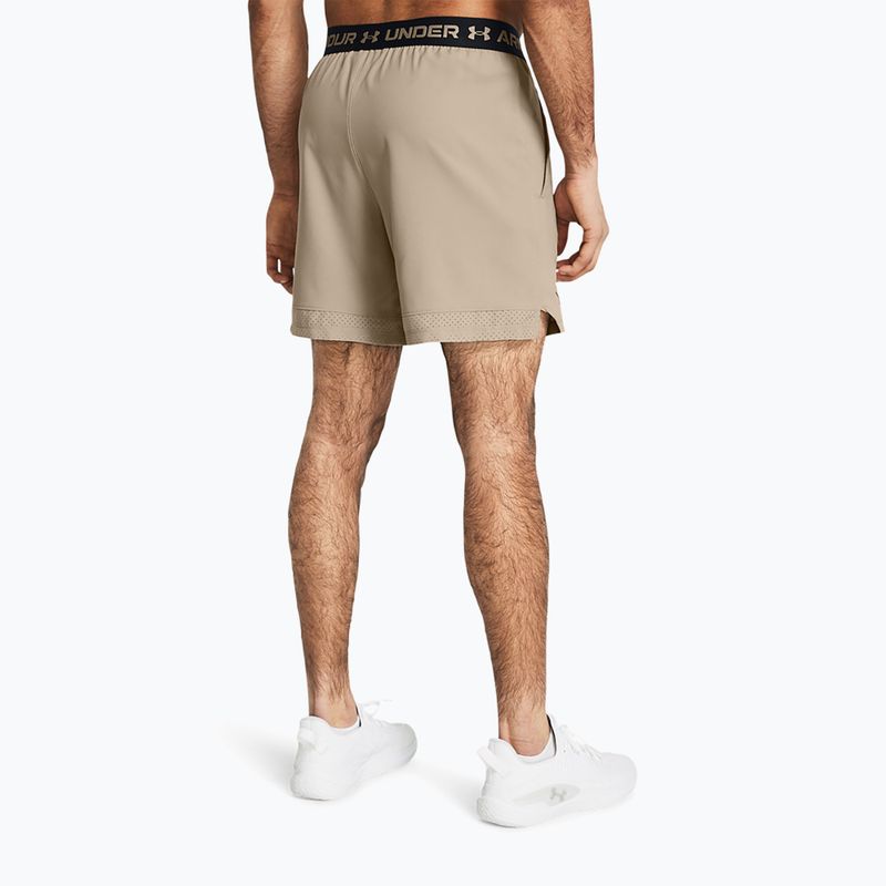 Férfi edzőshort Under Armour UA Vanish Woven 6in timberwolf taupe/fekete 3