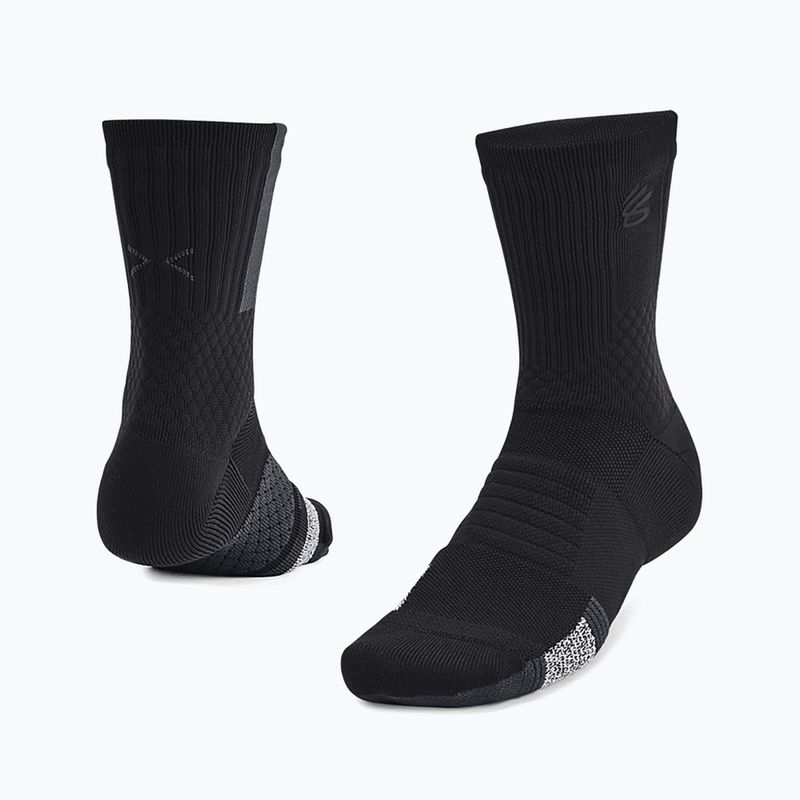 Under Armour Curry AD Playmaker 1P Mid fekete/antracit/fekete férfi zokni