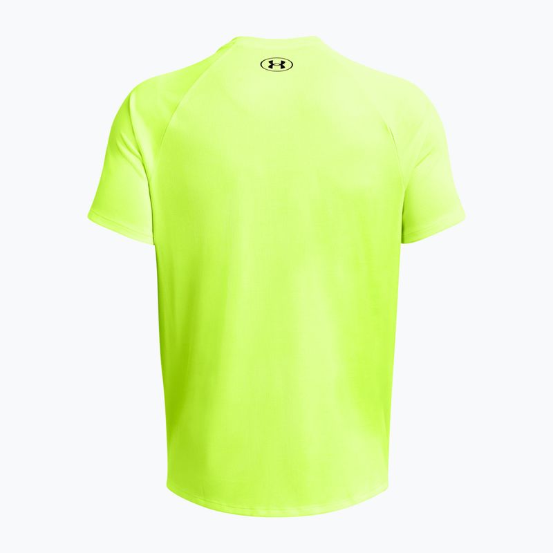 férfi edzőpóló Under Armour Tech Textured high vis yellow/black 5