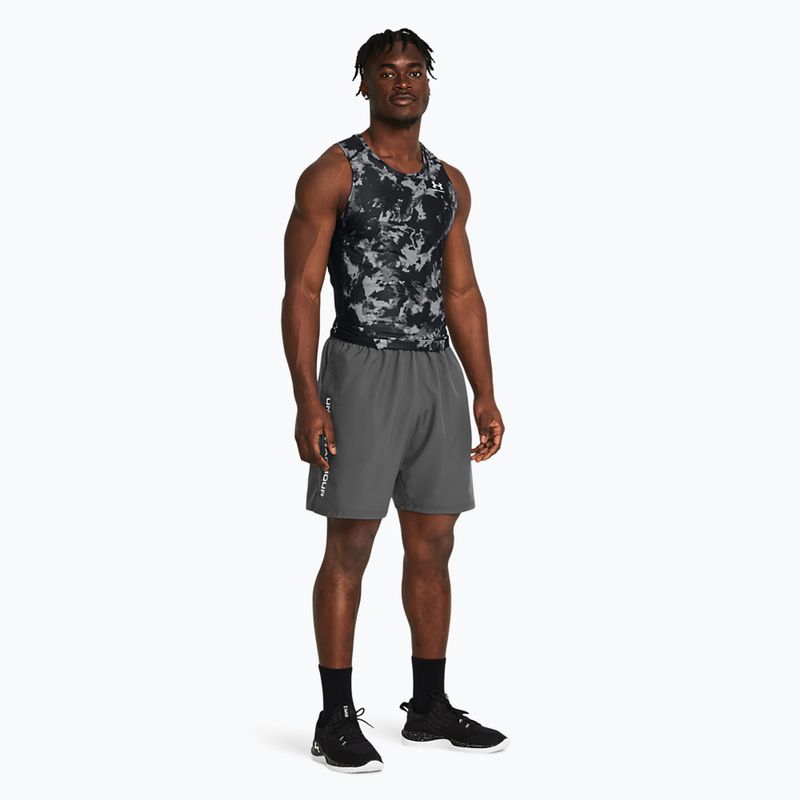 Férfi Under Armour Woven Wordmark castlerock/fehér edzőnadrág 2