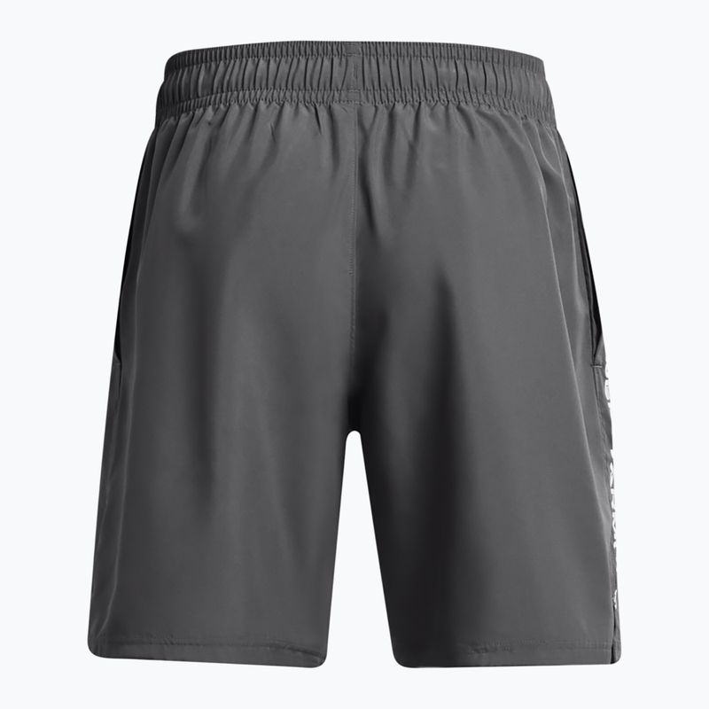 Férfi Under Armour Woven Wordmark castlerock/fehér edzőnadrág 6