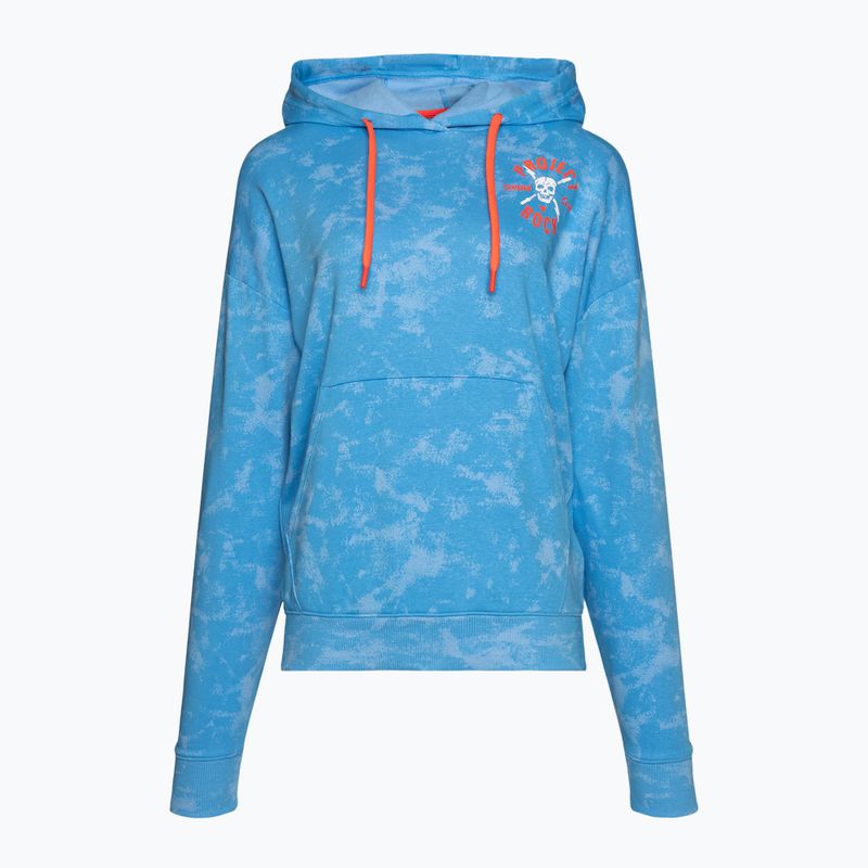 női edzőpóló  Under Armour Project Rock Underground Terry HD viral blue/phoenix fire/white 3