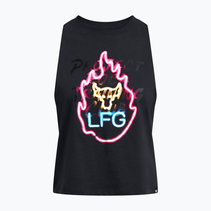 Női sporttrikó Under Armour Project Rock Neon Flame Tank black/black 3