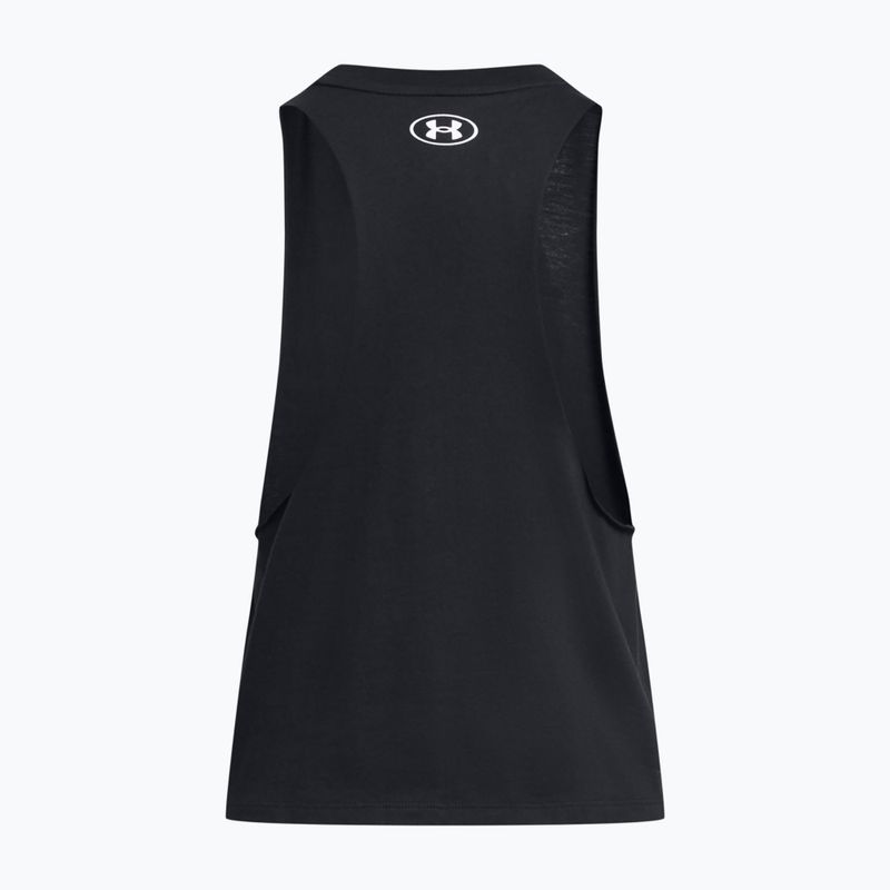 Női sporttrikó Under Armour Project Rock Neon Flame Tank black/black 4