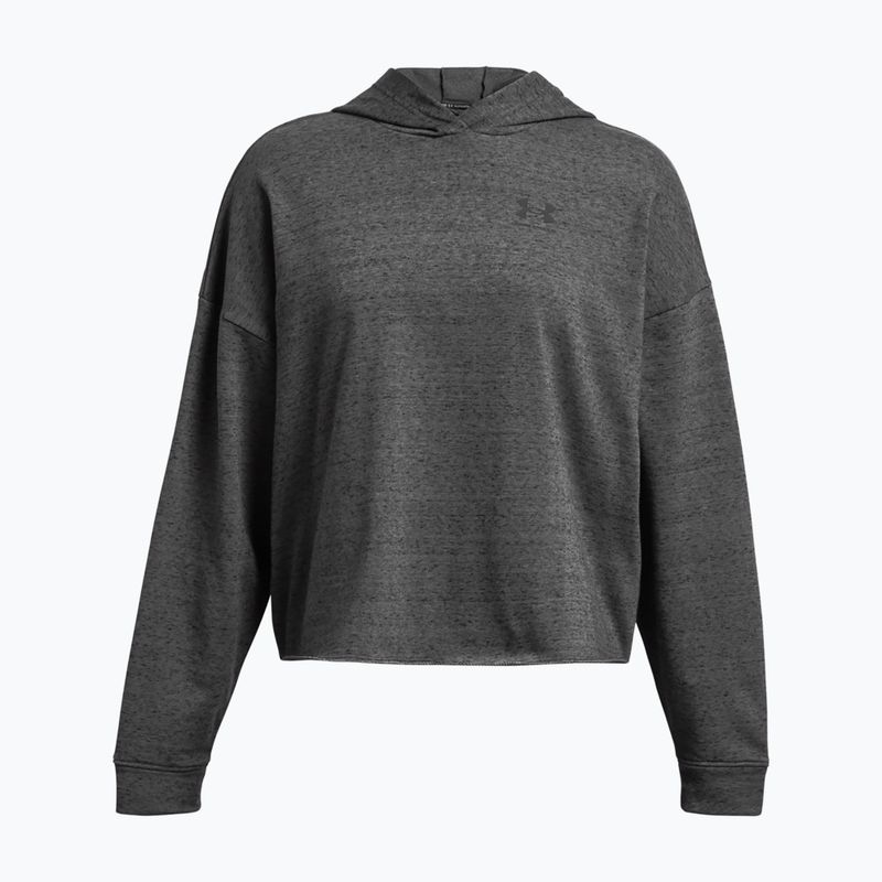 Under Armour női edzőpulóver Rival Terry OS Hoodie castlerock full heather/fekete 4