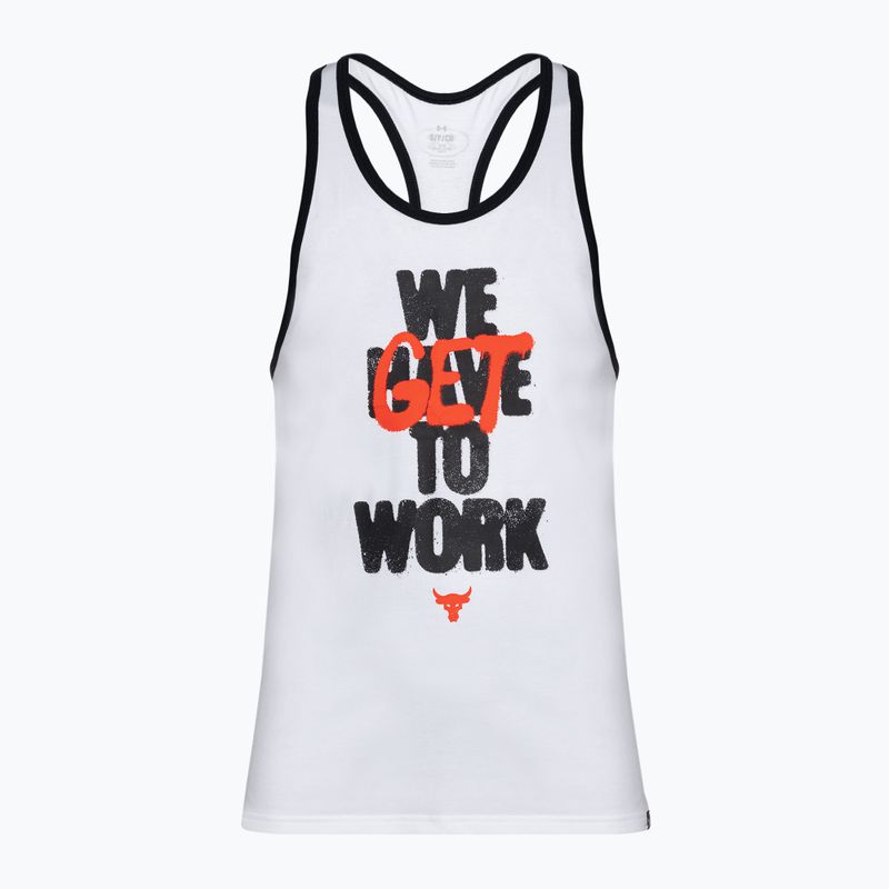 Under Armour Project Rock Get To Work Tank fehér/fekete/phoenix fire férfi edző tank top