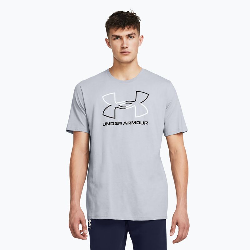 férfi edzőpóló a Under Armour GL Foundation Update mod gray medium heather/black