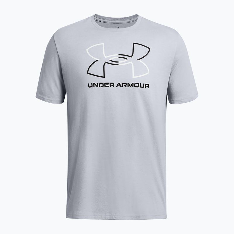 férfi edzőpóló a Under Armour GL Foundation Update mod gray medium heather/black 3