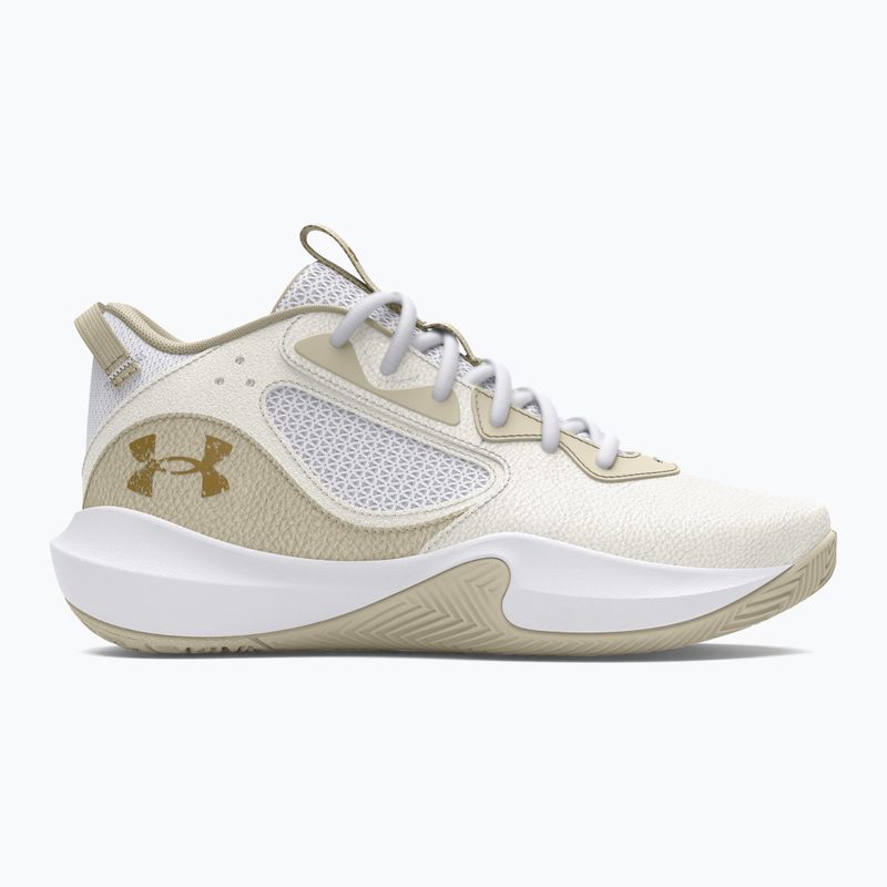 kosárlabda cipő Under Armour Lockdown 6 white/silt/metallic gold 9