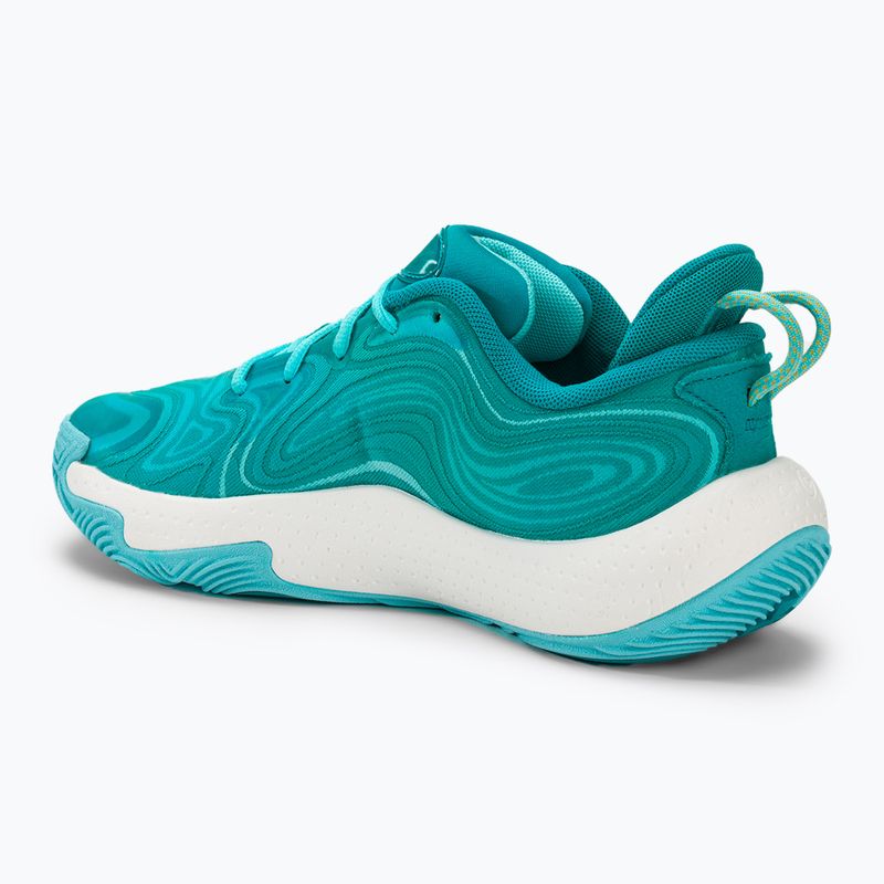 kosárlabda cipő Under Armour Spawn 6 circuit teal/sky blue/white 3