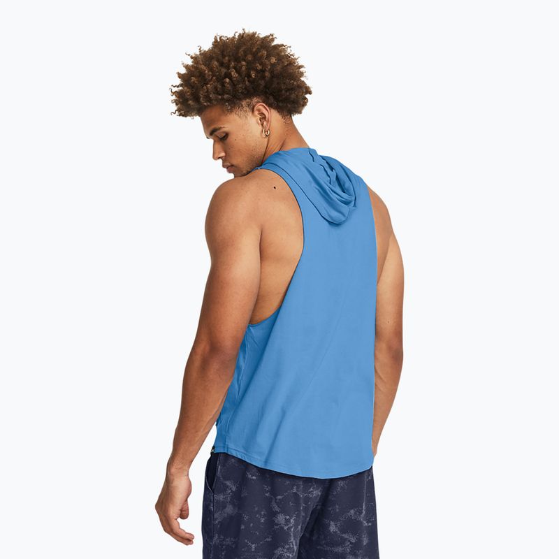 Férfi edző póló Under Armour Project Rock LFG Graphic SL Hoodie blue 2