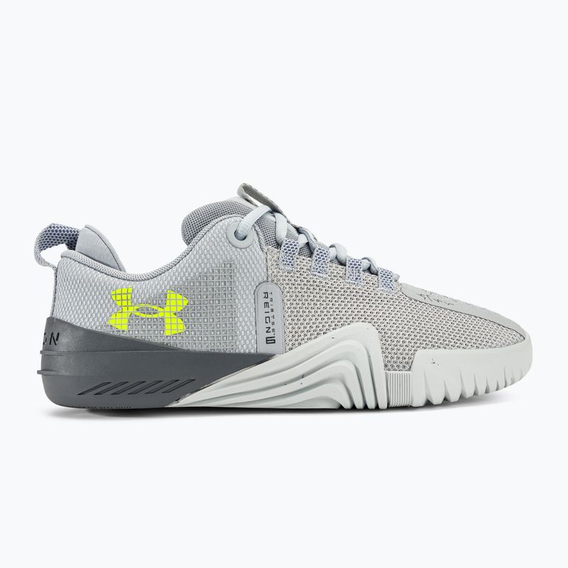 férfi edzőcipő Under Armour TriBase Reign 6 mod gray/starlight/high vis yellow 2