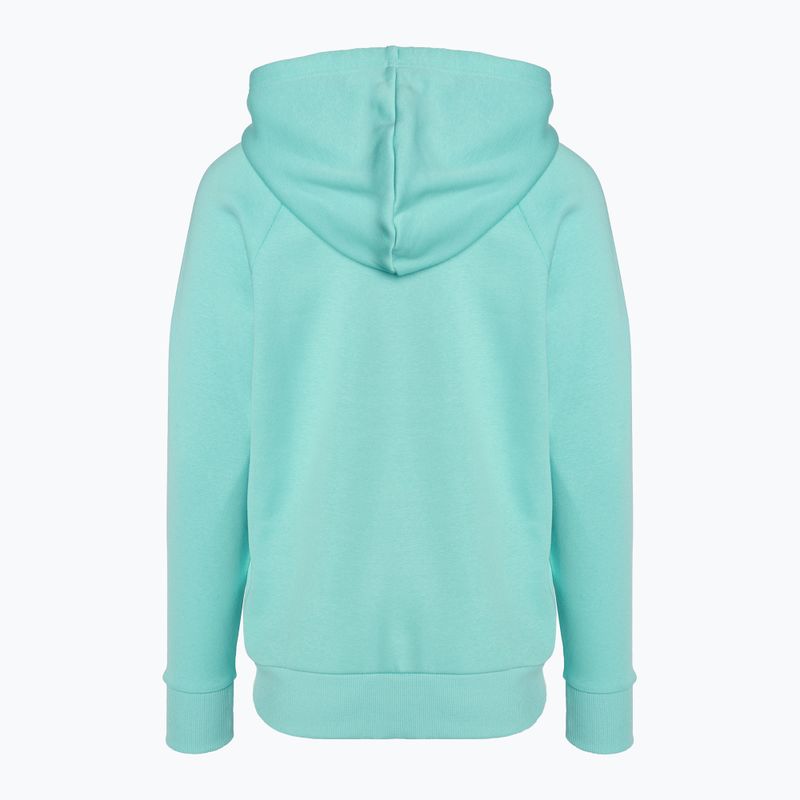 női pulóver Under Armour Rival Fleece Big Logo Hoody radial turquoise/white 5