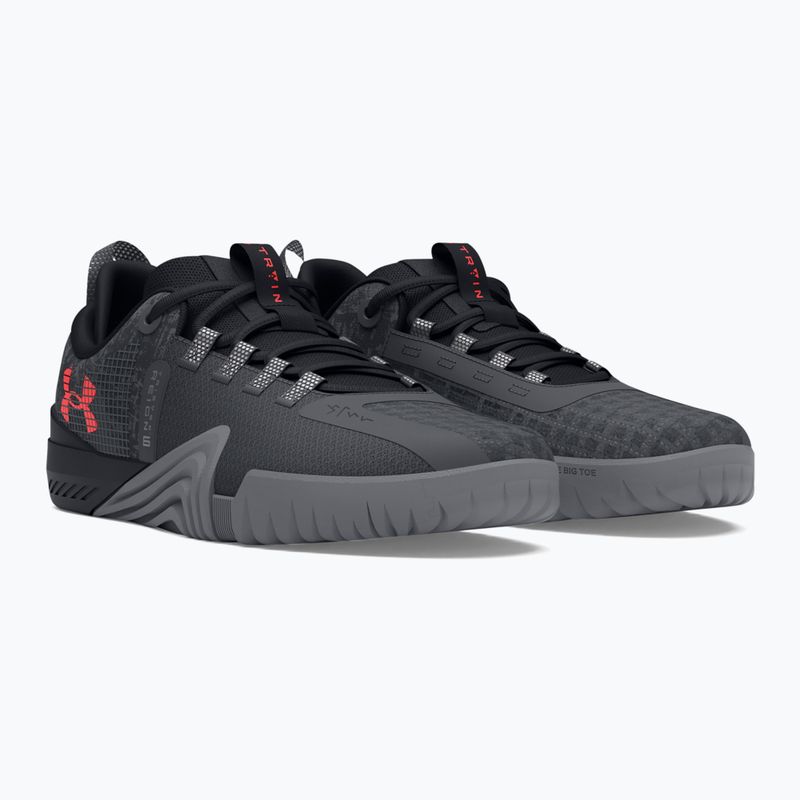 férfi edzőcipő Under Armour TriBase Reign 6 gray void/pitch gray/rush red 7