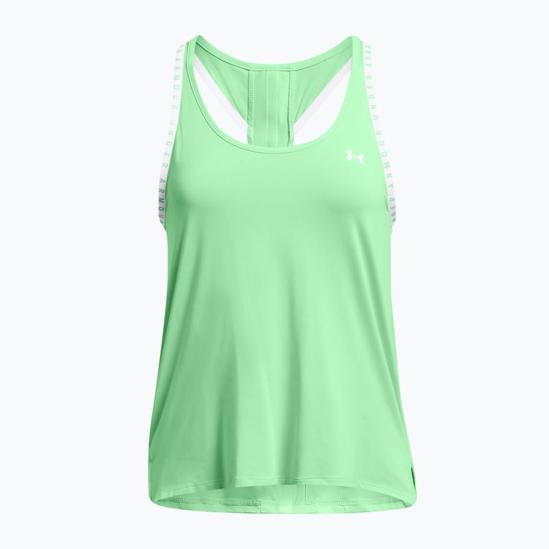 Női edző tank topUnder Armour Knockout Tank matrix green/white 4