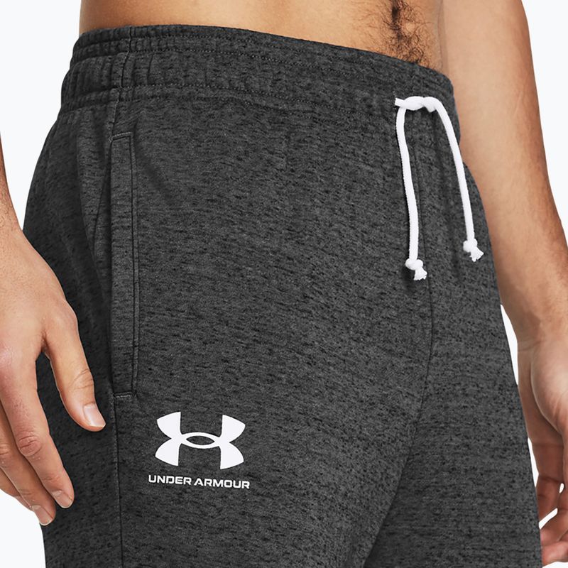 Férfi nadrág Under Armour Rival Terry Jogger castlerock light heather/onyx white 4